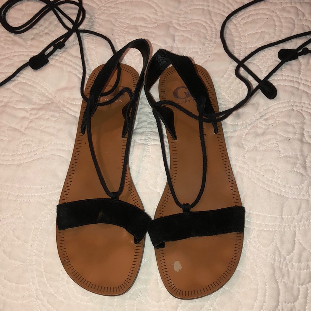 GIANNI BINI black strapping sandal